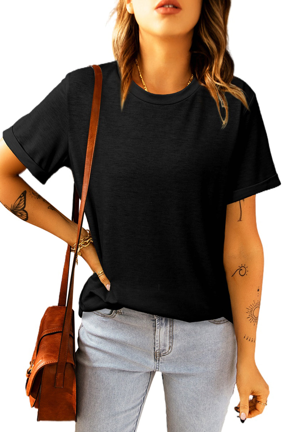 Blank T Shirt - Red Solid Color Basic Crew Neck Tee Customized