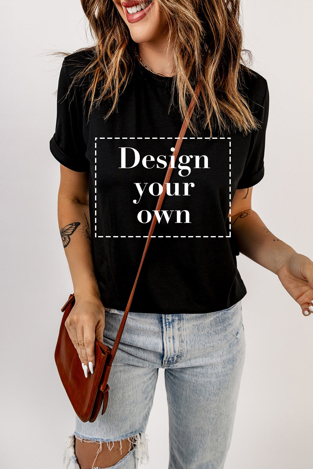 Blank T Shirt - Red Solid Color Basic Crew Neck Tee Customized