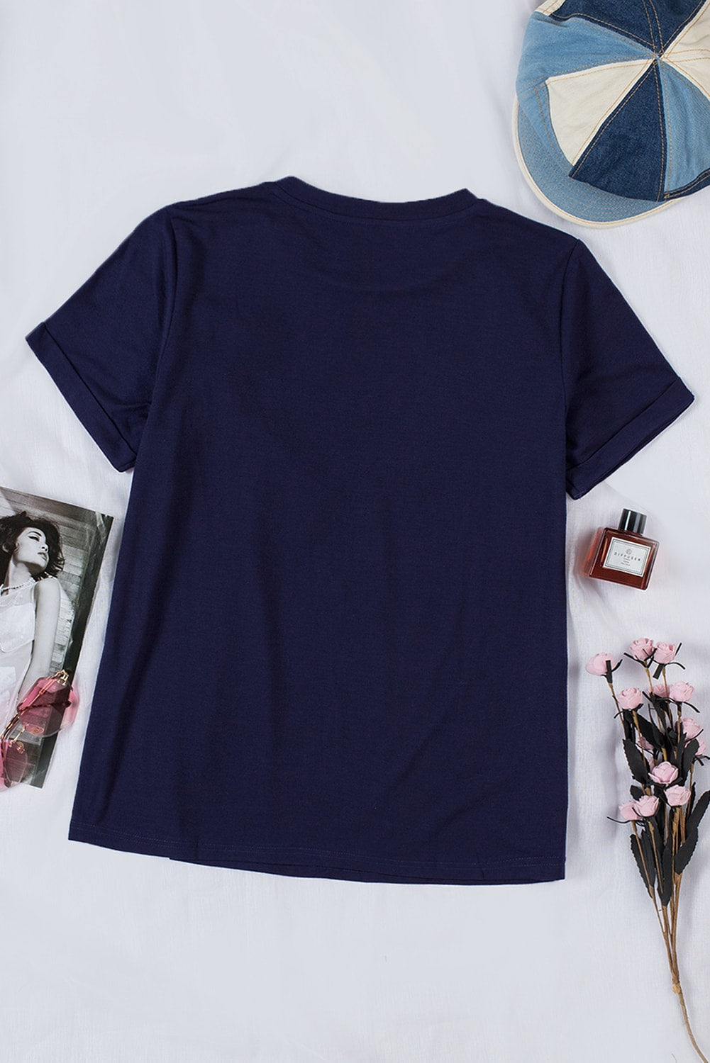 Blank T Shirt - Red Solid Color Basic Crew Neck Tee Customized