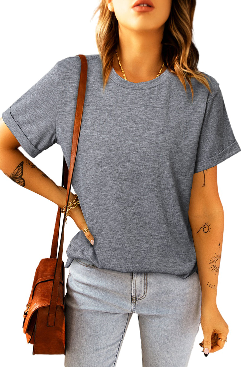 Blank T Shirt - Red Solid Color Basic Crew Neck Tee Customized