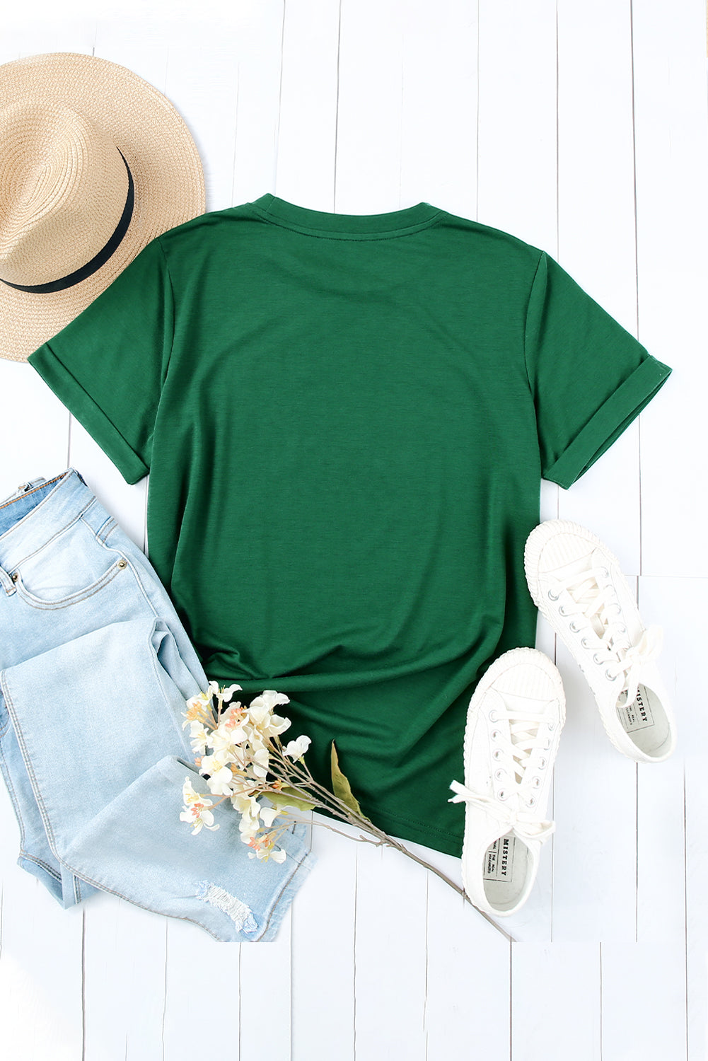 Blank T Shirt - Red Solid Color Basic Crew Neck Tee Customized