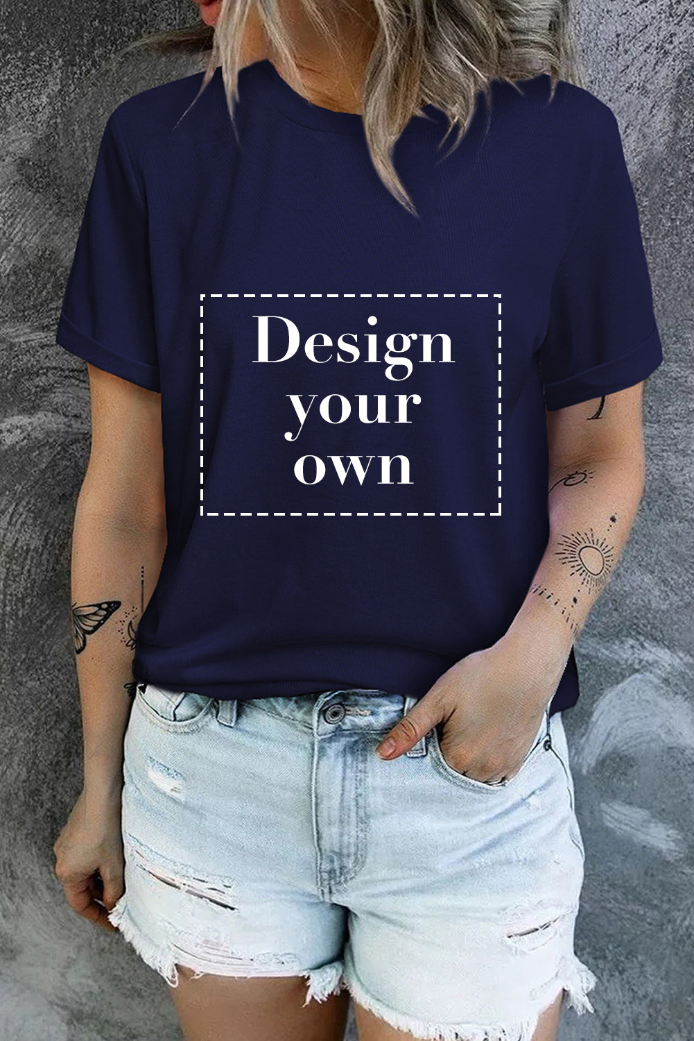 Blank T Shirt - Red Solid Color Basic Crew Neck Tee Customized