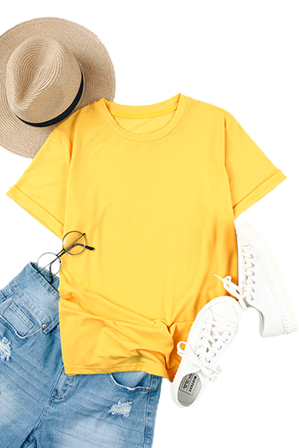 Blank T Shirt - Red Solid Color Basic Crew Neck Tee Customized