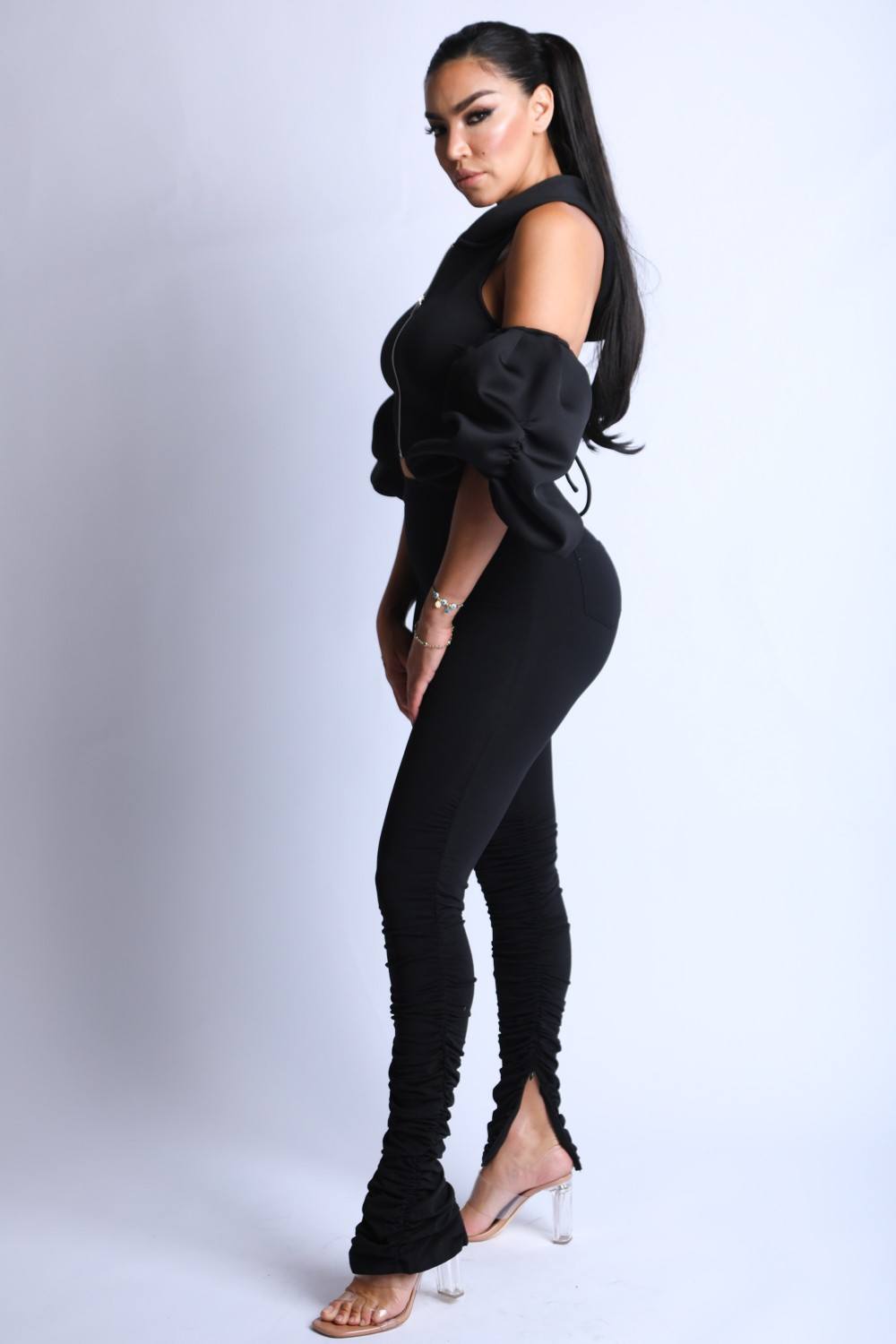 Warm Heart Cold Shoulder Hoodie Set