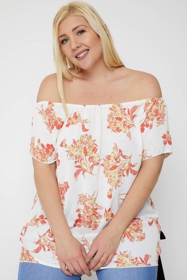Floral Essence Off The Shoulder Top