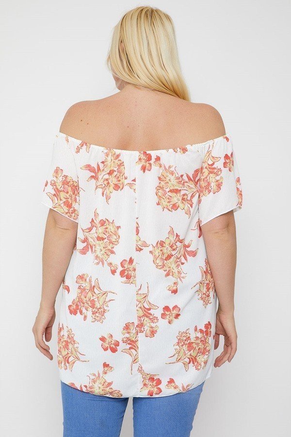 Floral Essence Off The Shoulder Top