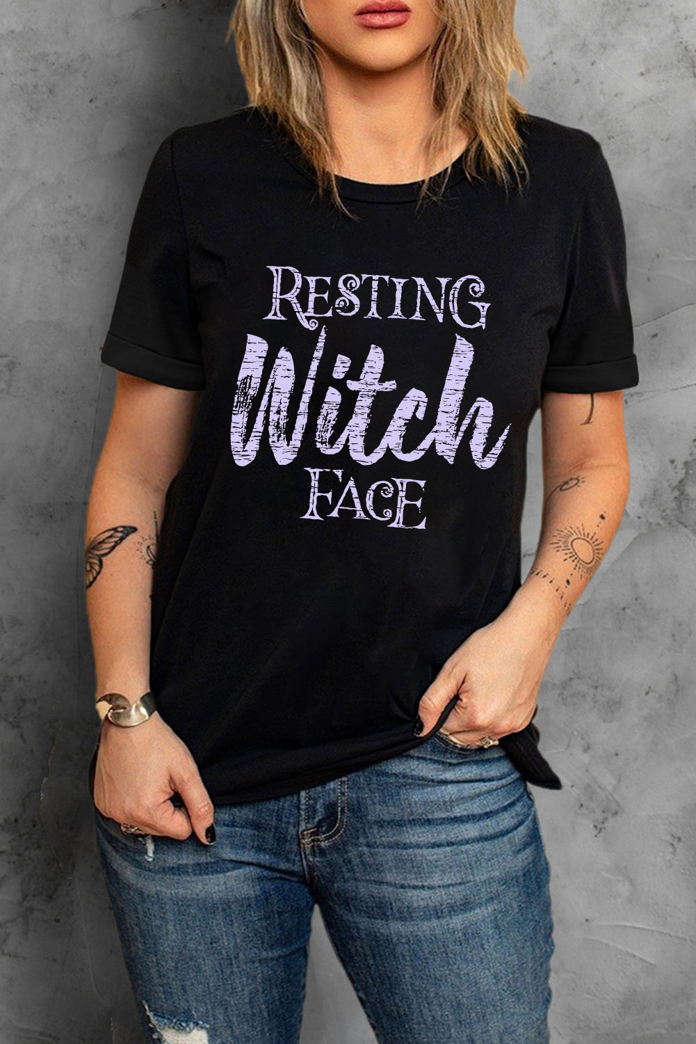 Resting Witch Face Graphic Tee