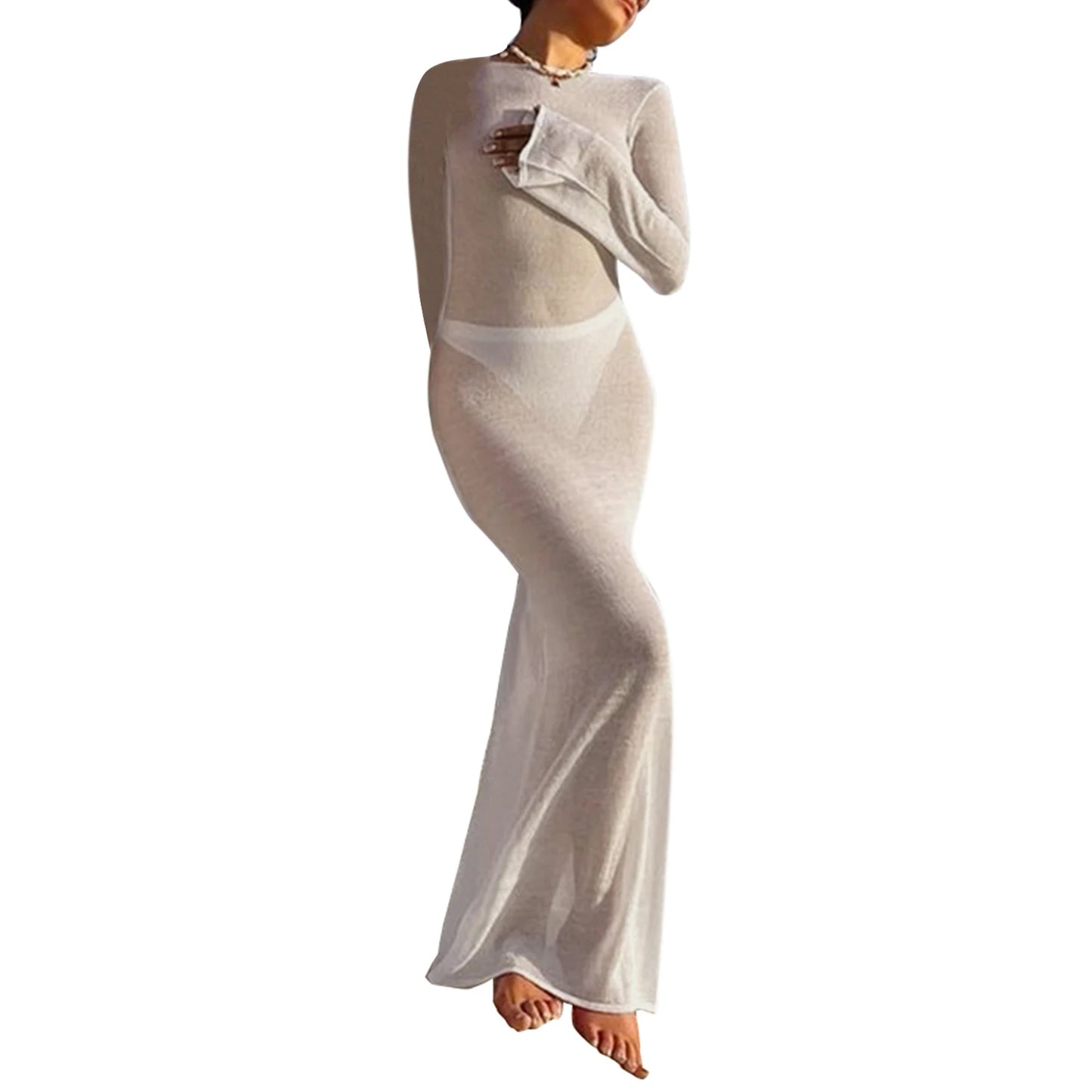 Soul Seeker Long Sleeve Maxi Cover Up